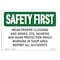 Signmission OSHA, Wear Proper Clothing & Shoes Eye Hearing, 10in X 7in Rigid Plastic, 10" W, 7" H, Landscape OS-SF-P-710-L-11011 - alternate 1